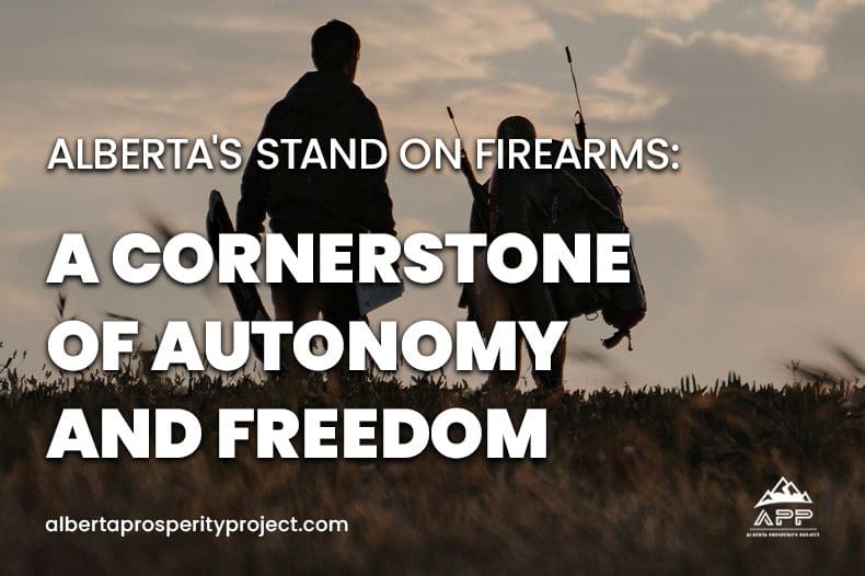 Two people walking in the grass with a gun.