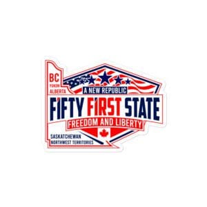 A sticker of the state of new jersey