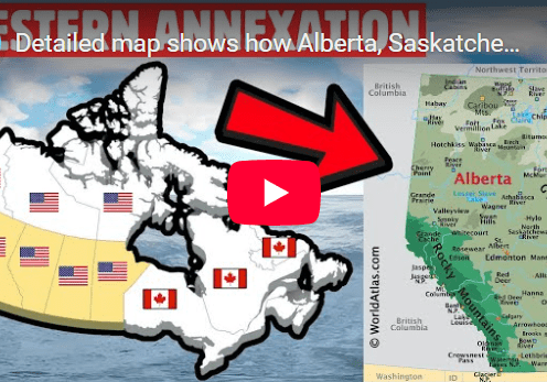 A map of canada and the canadian annexation.