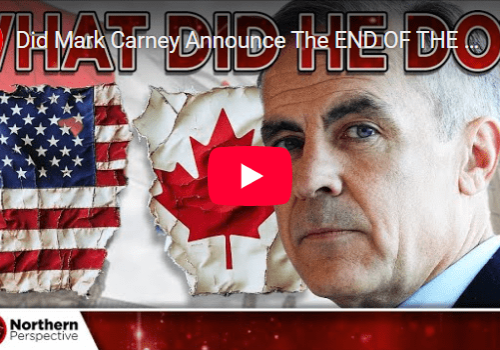A man with an american flag and canadian maple leaf.